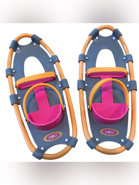 American Girl Other - American Girl Doll Snowshoes Orange Pink Chrissa Winter Gear